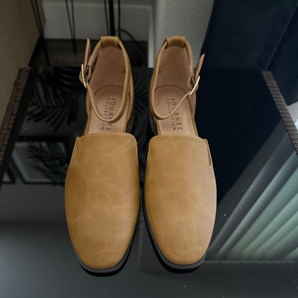 Journee Collection Ankle Buckle Strap Flats - Picture 2 of 4